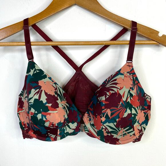 Adore me Adore Me Anais Lightly Padded Contour Demi Bra Front Closure 36D 36 D - Picture 1 of 10